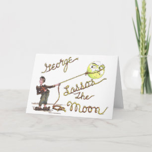 Cartão De Festividades George Lassos the Moon Christmas card