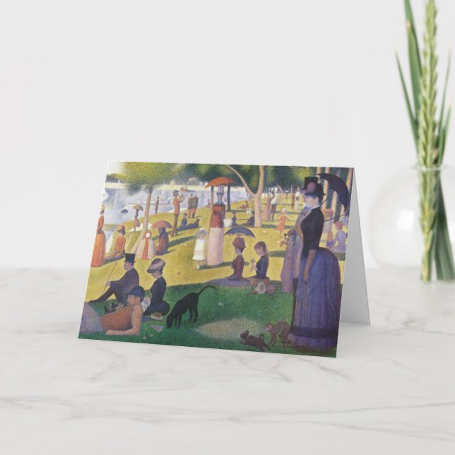 Cartão De Festividades Georges Seurat - Domingo em La Grande Jatte (Frente)