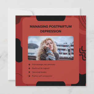 Cartão De Festividades Gerenciamento de Conscientização sobre Depressão P