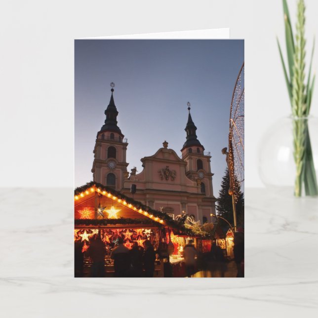 Cartão De Festividades German christmas market (Frente)