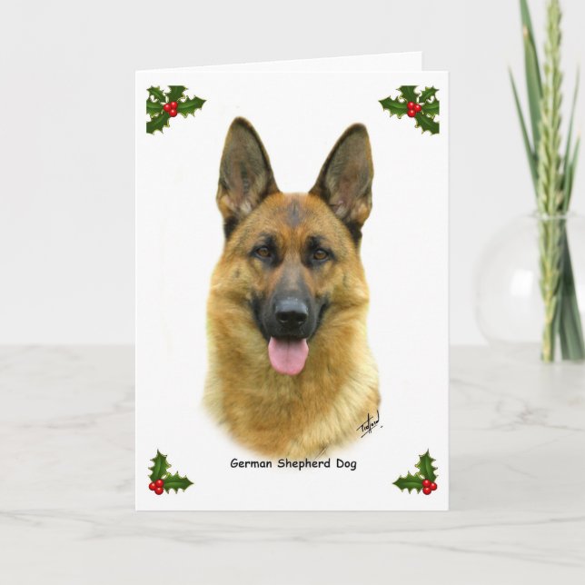 Cartão De Festividades German shepherd 9B51D-11 (Frente)