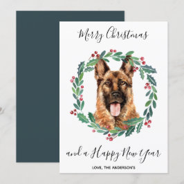 Cartão De Festividades German shepherd Cão Elegante Feliz Natal