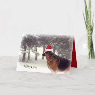 Cartão De Festividades German Shepherd Holiday Greeting
