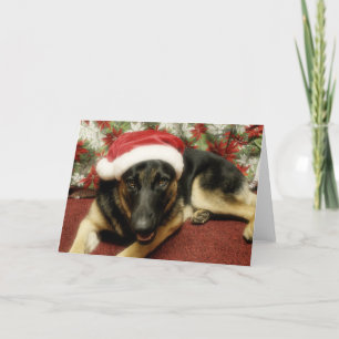 Cartão De Festividades german shepherd - Natal