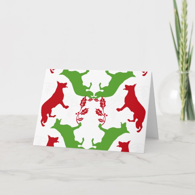 Cartão De Festividades German shepherd Natal (Frente)