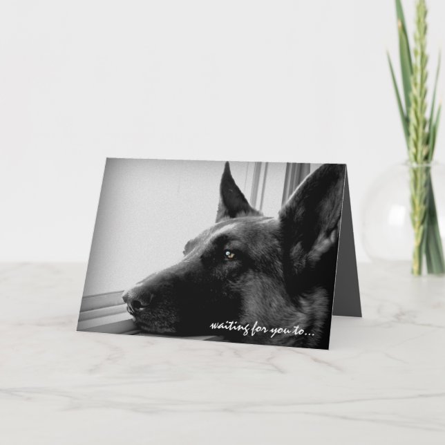 Cartão De Festividades German Shepherd Valentine's Day Card (Frente)