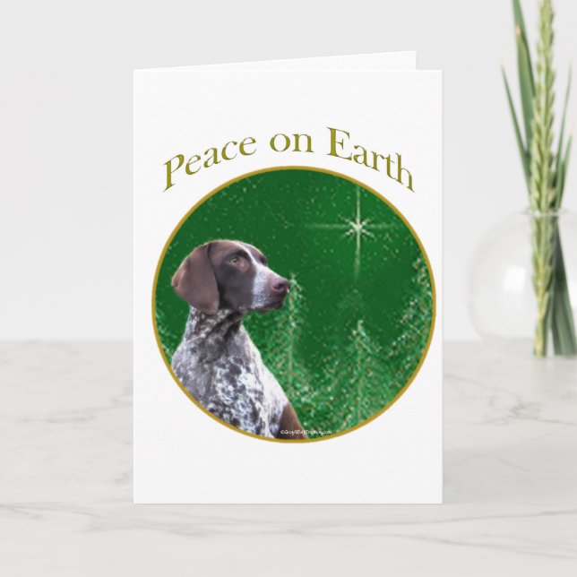 Cartão De Festividades German Shorthaired Pointer Peace (Frente)