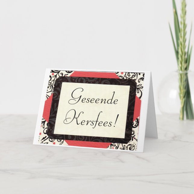 Cartão De Festividades Geseende Kersfees! (Frente)