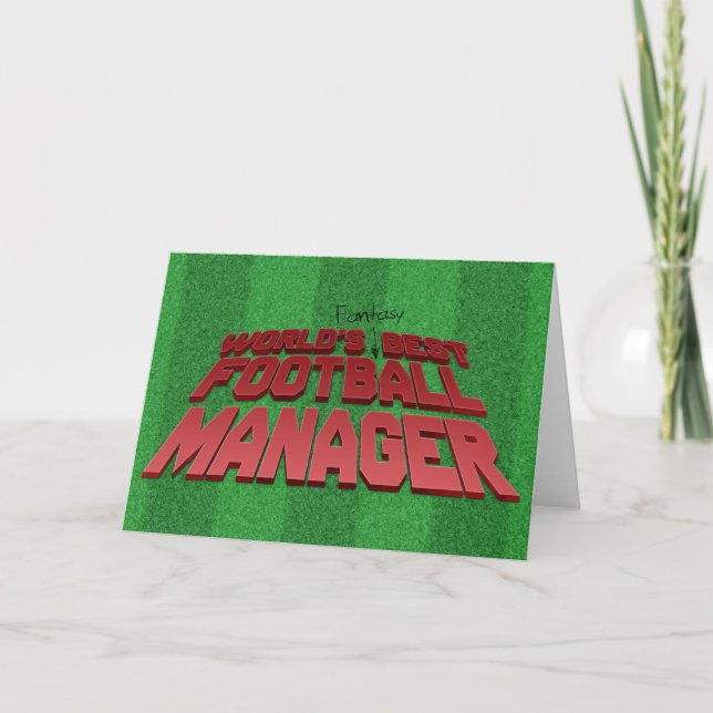 Cartão De Festividades Gestor de Futebol Fantasy (Frente)