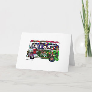 Cartão De Festividades GGBR Holiday Card - Hippy Bus