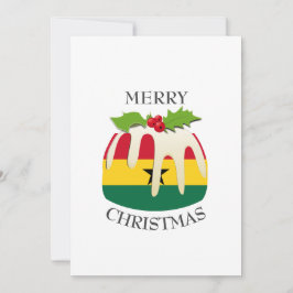 Cartão De Festividades GHANA FLAG | Pudim de Natal | Festivo