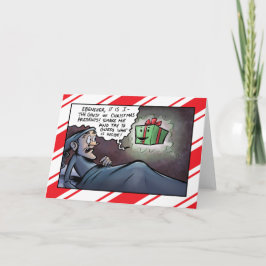 Cartão De Festividades Ghost of Christmas Presents Scrooge greeting card