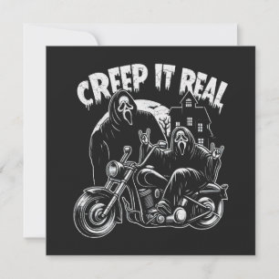 Cartão De Festividades Ghostface do Halloween Real Biker