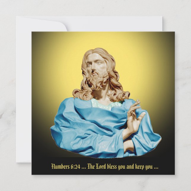 Cartão De Festividades Gian Lorenzo Bernini Bust do Cristo 1679 (Frente)