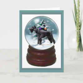 Cartão De Festividades Giant Schnauzer Natal