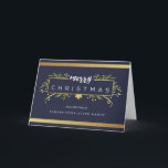 Cartão De Festividades Gilded Christmas Corporate Card<br><div class="desc">A modern,  elegant design,  reading "Merry Christmas."  Faux gold foil.</div>