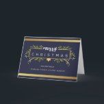 Cartão De Festividades Gilded Christmas Corporate Card<br><div class="desc">A modern,  elegant design,  reading "Merry Christmas."  Faux gold foil.</div>