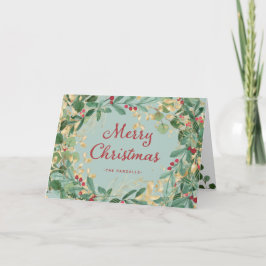 Cartão De Festividades Gilded Greenery | Feliz Natal