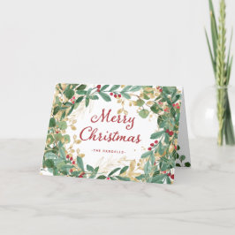 Cartão De Festividades Gilded Greenery | Feliz Natal