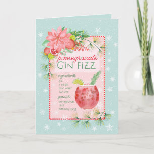 Cartão De Festividades Gin Fizz de Romã