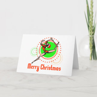 Cartão De Festividades Ginástica Rítmica Feliz Natal