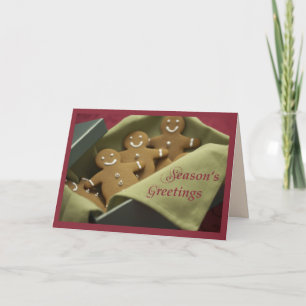 Cartão De Festividades Gingerbird Seasons Saudações