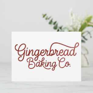 Cartão De Festividades Gingerbread Baking Co Natal