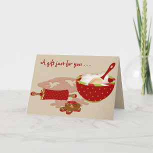 Cartão De Festividades Gingerbread Christmas Recipe Cards