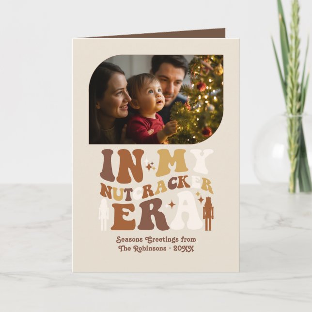 Cartão De Festividades Gingerbread Dance Fun Retro Christmas Photos (Frente)