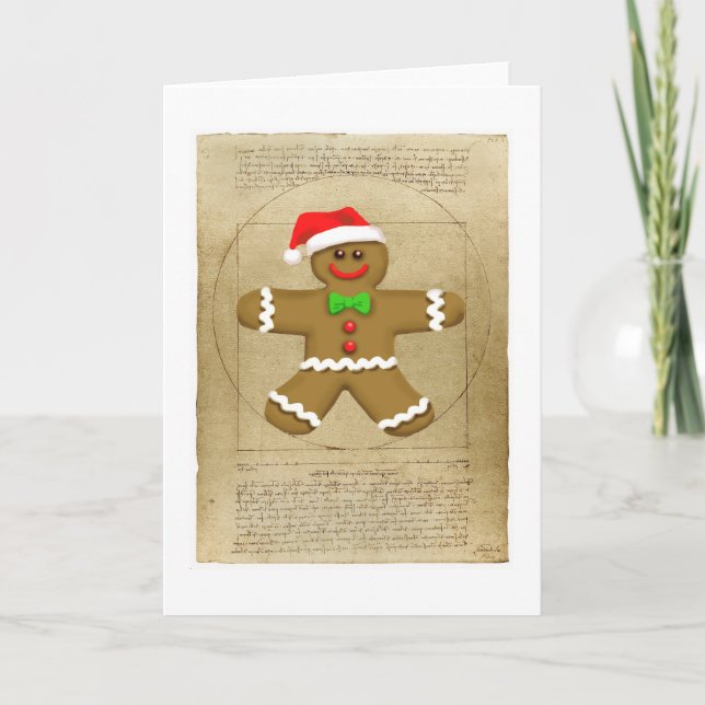 Cartão De Festividades Gingerbread DaVinci greeting card (Frente)