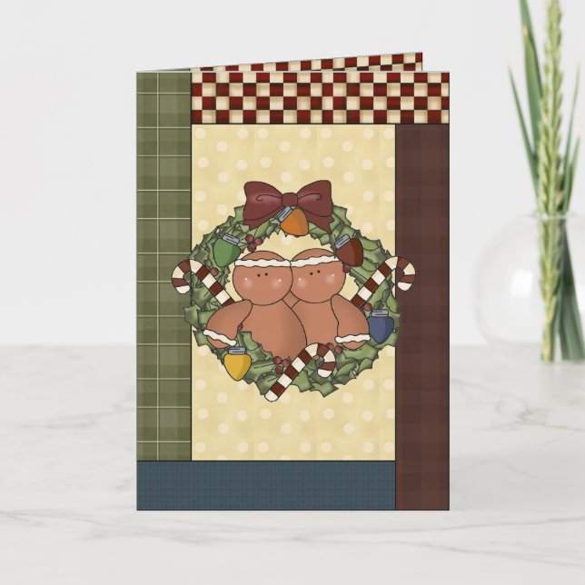 Cartão De Festividades Gingerbread Delights: Greeting Card (Frente)