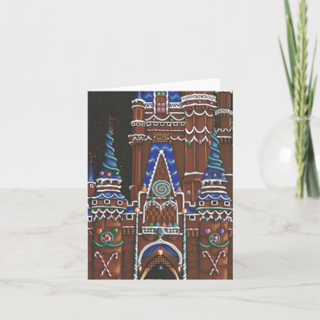 Cartão De Festividades Gingerbread Holiday Note Card (Frente)