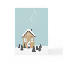 "Gingerbread House" Christmas Greeting Card