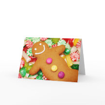 Gingerbread man christmas card