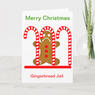 Cartão De Festividades Gingerbread Man Jail