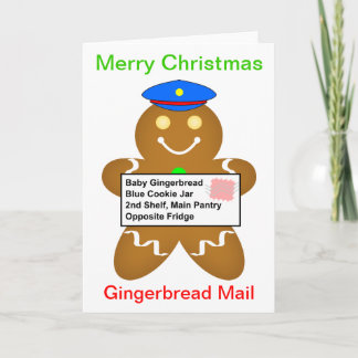 Cartão De Festividades Gingerbread Man Mail Delivery