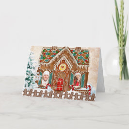 Cartão De Festividades Gingerbread Photo Christmas Card