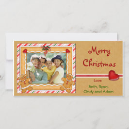 Cartão De Festividades Gingerbread Photo Greetings