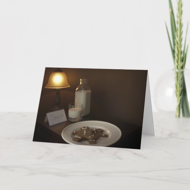 Cartão De Festividades Gingercake Cookies Santa Claus (Frente)