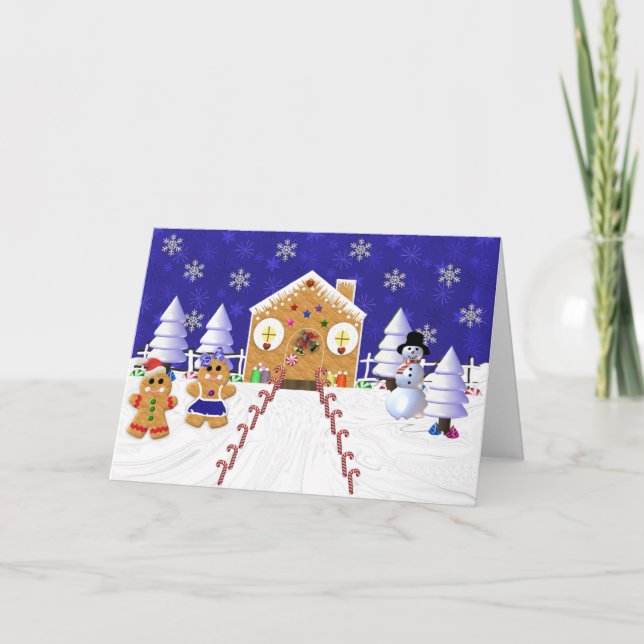 Cartão De Festividades Gingerman Greeting Card (Frente)