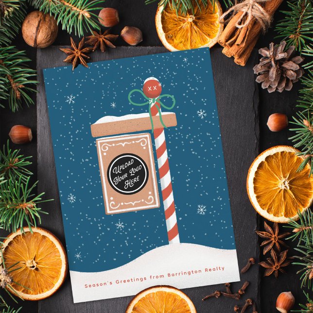 Cartão De Festividades Gingerpão para Realtor de Sinais de Venda (Criador carregado)