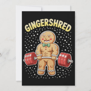 Cartão De Festividades Gingershred Natal Pão de Mel Academia Musculação