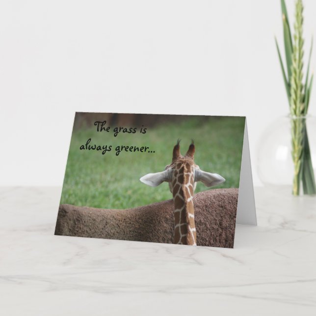 Cartão De Festividades Giraffe friendship card (Frente)