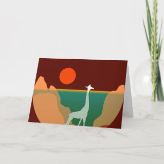 Cartão De Festividades Giraffe Original Design