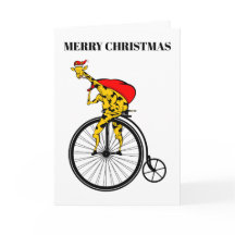 Giraffe Santa Claus Christmas