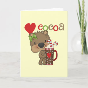 Cartão De Festividades Girl Bear Cocoa Love