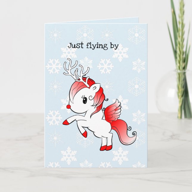 Cartão De Festividades Girls Cartoon Rudolph the Reindeer Christmas Card (Frente)