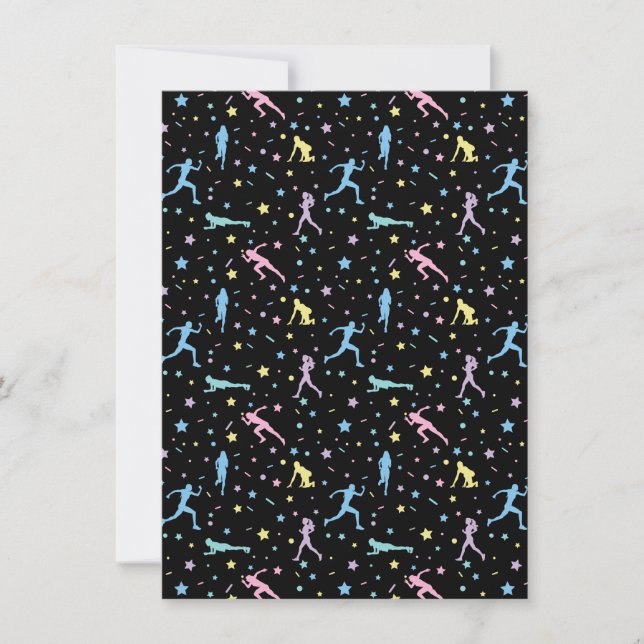 Cartão De Festividades Girls Cross Country, Track Field, Marathon Runner (Frente)