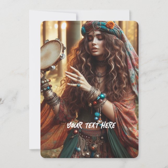 Cartão De Festividades Gitana (Frente)