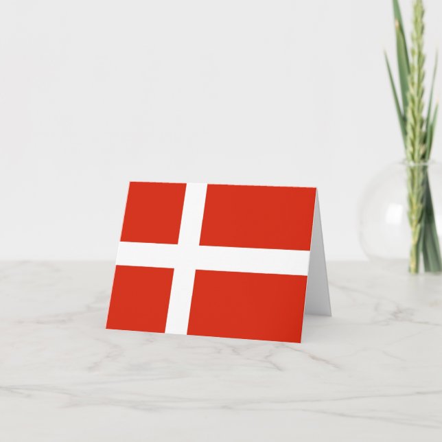 Cartão De Festividades Glæ delig Jul com Dannebrog (Frente)